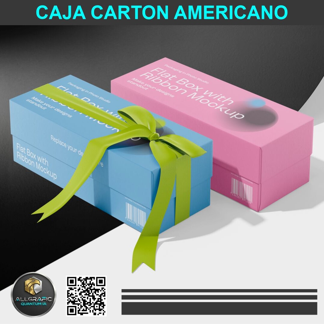 caja carton americano con troquelado e impresión