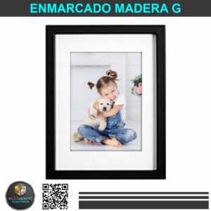 Marco tipo madera generica con lamina fotográfica